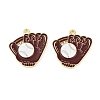 Alloy Enamel Pendants ENAM-V001-01H-G-1