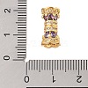 Rack Plating Brass Micro Pave Clear Cubic Zirconia Screw Clasps KK-S384-25G-03-3