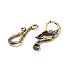 Brass Hook Clasps KK-G323-11AB-RS-2