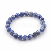 Natural Picasso/Sodalite/Dragon Veins Agate/Zebra Jasper Stretch Bracelets Sets BJEW-MSMC002-33-2