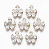 Brass Micro Pave Cubic Zirconia Pendants KK-S359-064-RS-1