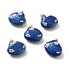 Rack Plating Brass Enamel Pendants KK-M230-03G-2