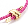 Braided Round Imitation Leather Bracelets Making BJEW-H610-03G-15-2