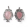 Natural Rose Quartz Big Pendants G-P496-01P-19-2