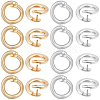 30Pcs 2 Colors Brass Snap Clasps KK-BBC0021-51-1