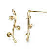 Brass Stud Earring Findings KK-T062-66G-A-NF-3