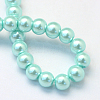 Baking Painted Pearlized Glass Pearl Round Bead Strands X-HY-Q330-8mm-45-4