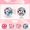 50Pcs UV Plating Opeque Acrylic Beads MACR-SC0001-51A-2