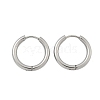 Tarnish Resistant 304 Stainless Steel Huggie Hoop Earrings EJEW-F111B-19mm-P-2