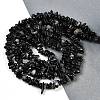 Dyed & Heated Natural Black Agate Beads Strands G-G905-21-2