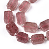 Natural Strawberry Quartz Beads G-T138-15-2