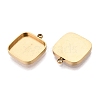304 Stainless Steel Pendant Cabochon Component STAS-Q113-21A-G-2