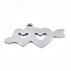 Non-Tarnish Valentine's Day 201 Stainless Steel Charms STAS-S081-091-2