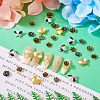 60Pcs 10 Style Alloy Enamel Cabochons MRMJ-TA0001-25-15