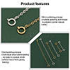   6Pcs 6 Style 925 Sterling Silver Cable Chain Extender FIND-PH0017-98-4