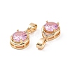 Brass Micro Pave Cubic Zirconia Charms KK-E068-VC425-2