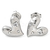 304 Stainless Steel Stud Earrings EJEW-A118-07P-05-4