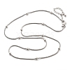 Brass Satellite Chains Necklaces for Women NJEW-D302-16P-4