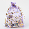 Heart Printed Organza Bags OP-R022-13x18-05-1