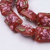 Handmade Bumpy Lampwork Beads Strands LAMP-K027-07A-2