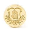 Golden Tone Round Wax Seal Brass Stamp Heads AJEW-Z034-02G-B-2