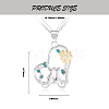 Heart Pendant Necklaces with Daisy Couple Cats Sitting Side-by-Side Necklace Jewelry Gifts for Women Men Cat Lovers JN1111A-3