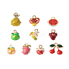 Craftdady 10Pcs 10 Style Golden Alloy Enamel Pendants ENAM-CD0001-22-19