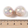 UV Plating Opaque Crackle Two-tone Acrylic Beads MACR-C032-01G-3