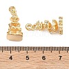 Brass Micro Pave Clear Cubic Zirconia Pendants KK-T080-24G-3