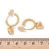 Heart Brass Micro Pave Clear Cubic Zirconia Clip-on Earrings EJEW-K286-12G-5