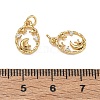 Brass Micro Pave Clear Cubic Zirconia Charms CU-CBAF0F8-16E-G-3