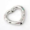 Tibetan Style Alloy Heart Bead Frames TIBE-R309-11AS-RS-2