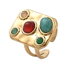 Natural Carnelian & Jade Finger Rings STAS-Z112-03G-4