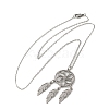 Non-Tarnish 201 Stainless Steel Pendnat Necklace with Cable Chains NJEW-E102-01P-05-2