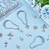 12Pcs 4 Styles Zinc Tibetan Style Alloy Pendants FIND-SP0004-40AS-3