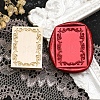 Rectangle Flower Frame Brass Stamp Heads LS-AJEW-M037-04G-02-1