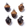 Natural Tiger Eye Pendants G-G842-01D-1