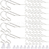 SOFPLATE 300Pcs Brass Earring Hooks KK-SP0001-35S-1