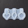 DIY Round & Rhombus & Heart Bottle Pendant Silicone Molds X-DIY-E036-13-3
