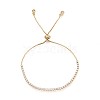 Cubic Zirconia Tennis Bracelet BJEW-T020-03B-02G-1