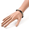 Matte Stone Round Beads Stretch Bracelets for Men Women BJEW-JB06875-5