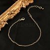 Brass Rolo Chain Bracelets for Women BJEW-G735-05G-1