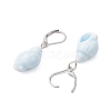 Porcelain Leverback Earrings EJEW-JE06305-4