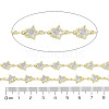 Rack Plating Brass Chains Micro Pave Cubic Zirconia AJEW-Q150-07G-03-2