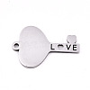 Non-Tarnish Valentine's Day 201 Stainless Steel Pendants STAS-S081-085-3