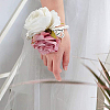 CRASPIRE 4Pcs Silk Wrist Corsage AJEW-CP0001-63-4