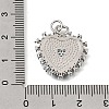 Brass Micro Pave Cubic Zirconia Pendants CU-CBAEEA8-13B-P-3