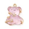 Transparent Resin Crystal Rhinestone Pendants X-KK-H438-04G-03-2