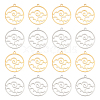 Unicraftale 16Pcs 2 Colors 304 Stainless Steel Pendants STAS-UN0044-37-1