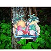 Summer Theme Wooden Hanging Wall Decorations for Front Door Home Decoration HJEW-WH0047-11-5